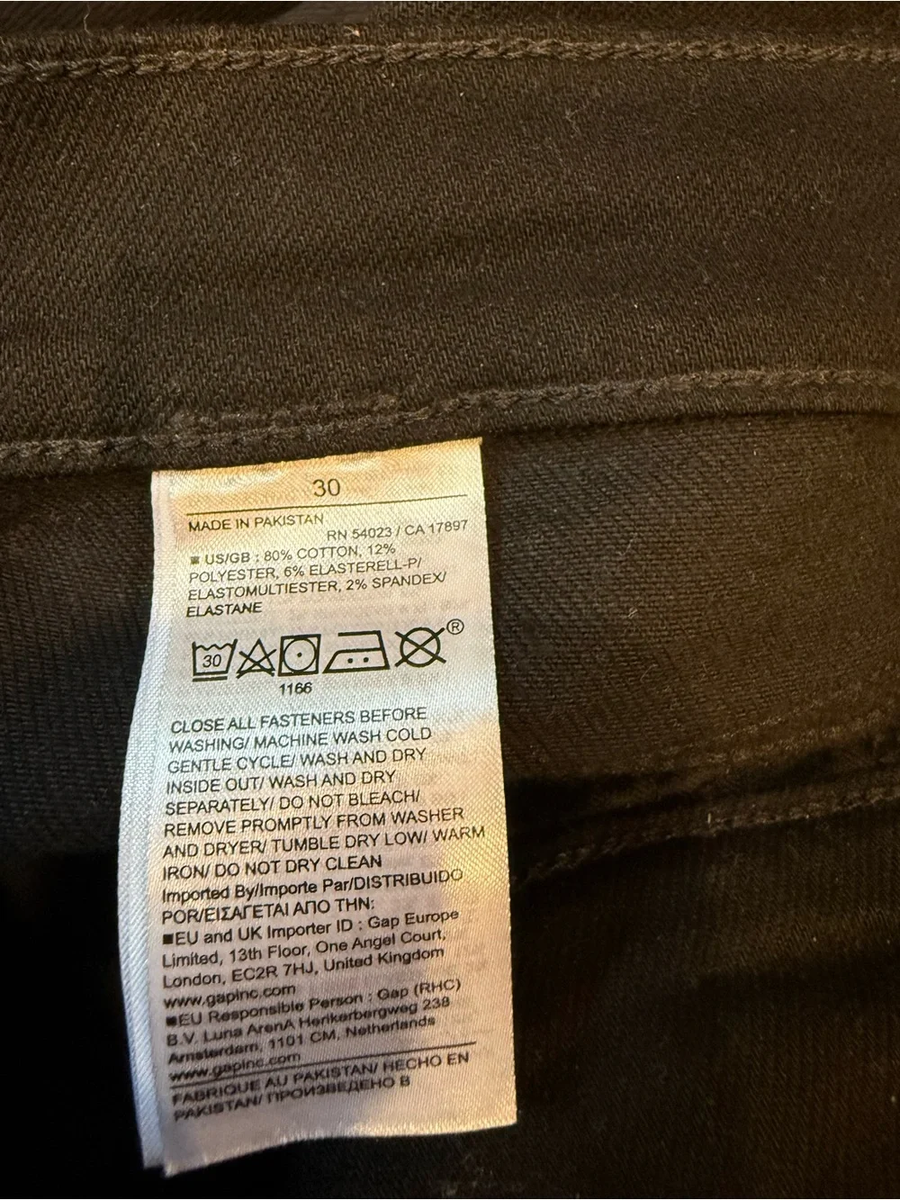 Banana Republic Black High-Rise Flare Jeans, like new, worn once, size 30. - Picture 9 of 9